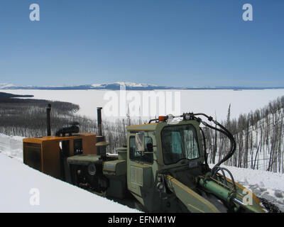 Richtung See Butte übersehen (21) Frühjahr Pflügen; Davey Wyatt; Frühjahr 2011 Stockfoto