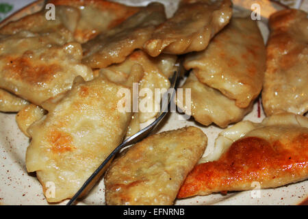 Hausgemachte polnische Pierogis Stockfoto