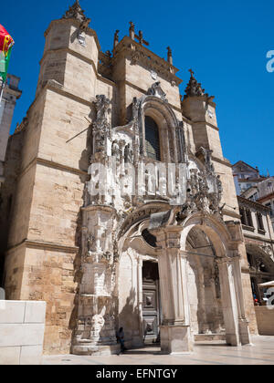 Santa Cruz Kirche und Kloster Hauptfassade Stockfoto