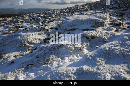 Cadir Idris im Winter im Schnee Stockfoto
