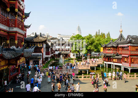 Das alte Huxinting-Teehaus in Shanghai, China Stockfoto