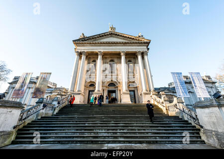 Tate Britain ist die Kunstgalerie der nationalen Sammlung der Kunst in Großbritannien und liegt auf Millbank, London Stockfoto