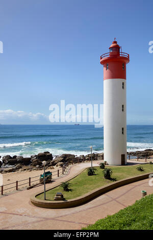 Leuchtturm in Umhlanga Rocks in der Nähe von Durban an der Ostküste Südafrikas Stockfoto