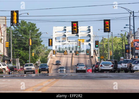 Selma Alabama Edmund Pettus Bridge-Website von drei historischen marschiert 1965 nach Montgomery in der Civil Rights Movement Stockfoto