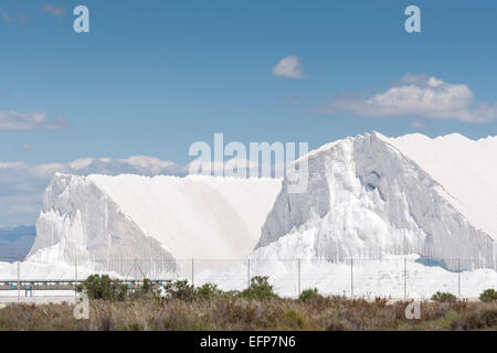 Saline in der Stadt Santa Pola. Es ist eine Küstenstadt in der Comarca Baix Vinalopo in der autonomen Gemeinschaft Valencia, Alicante gelegen Stockfoto