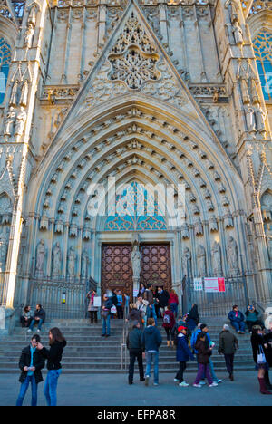 Kathedrale, Placa De La Seu, Barcelona, Spanien Stockfoto