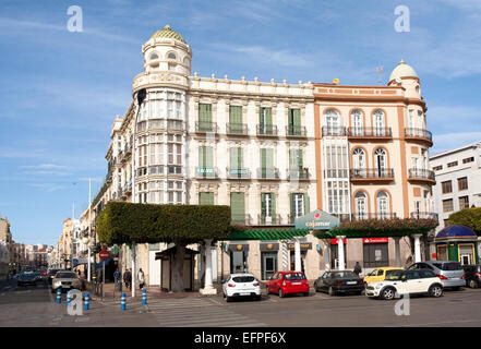 Melilla autonome Stadt spanischen Staatsgebiet in Nordafrika, Spanien-1930s modernistische Architektur Stockfoto