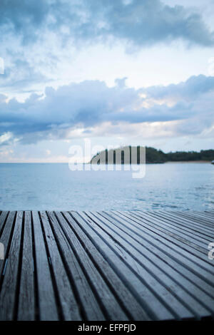 Blick über Cabbage Tree Bay in Richtung Shelly Beach, Manly, New South Wales, Australien Stockfoto