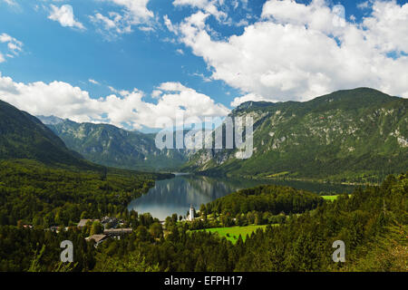 Bohinj-See, Bohimj Tal, Julischen Alpen, Nationalpark Triglav, Slowenien, Europa Stockfoto