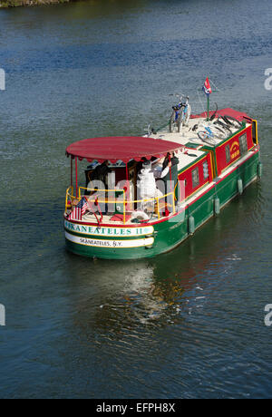 Erie-Kanal Paket Boot Richtung Osten in Richtung Albany New York Stockfoto