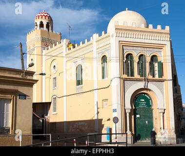 Mezquita Central, Zentralmoschee Gebäude entworfen von Enrique Nieto 1945, Melilla, Nordafrika, Spanien Stockfoto