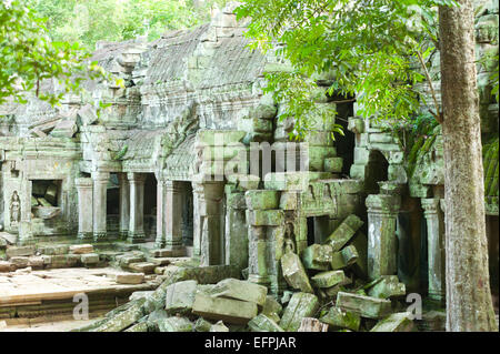 Ruinen der Tempel Preah Khan, UNESCO-Weltkulturerbe, Angkor, Siem Reap, Kambodscha, Indochina, Südostasien, Asien Stockfoto