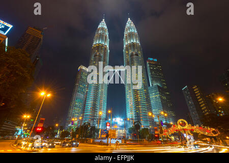 Petronas Towers, Kuala Lumpur, Malaysia, Südostasien, Asien Stockfoto