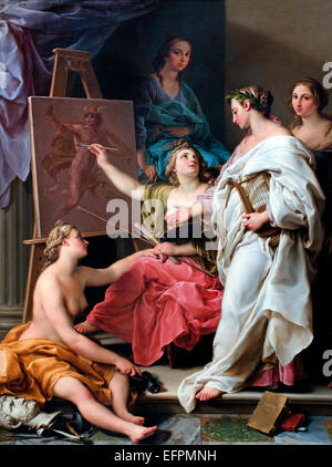 Allegorie der Künste 1740 Pompeo Batoni (1708 – 1787) Italien Italienisch Stockfoto