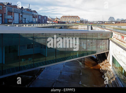 Dänisches Schifffahrtsmuseum, M/S Museum für Søfart, Elsinore / Helsingør, Dänemark. M/s Schifffahrtsmuseum von Dänemark, Architekt Bjarke Ingels Group BIG. Stockfoto