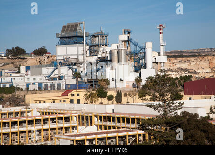 Kraftwerk und Friedhof Melilla autonome Stadt spanischen Staatsgebiet in Nordafrika, Spanien Stockfoto