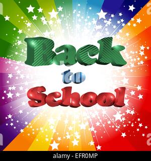 Zurück zu Schule Inschrift, eps10 Vektor-illustration Stock Vektor