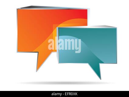 Vektor-3D Chat Wolken Stock Vektor