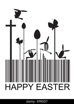 Ostern-Bar-Code, Vektor-illustration Stock Vektor