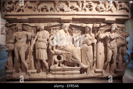Alexander Sarcophagus (4. Jh. v. Chr.), Istanbul Archäologie Museen, Istanbul, Türkei Stockfoto