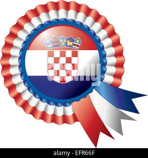 Detaillierten Rosette Flagge Kroatiens, eps10 Vektor-illustration Stock Vektor