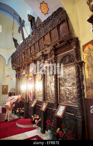 Interieur der Kirche St. Maria von den Mongolen (1280s), Istanbul, Türkei Stockfoto