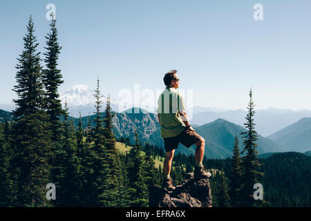 Washington, Gifford Pinchot NF, Goat Rocks Wilderness, Kaskade-Strecke Stockfoto