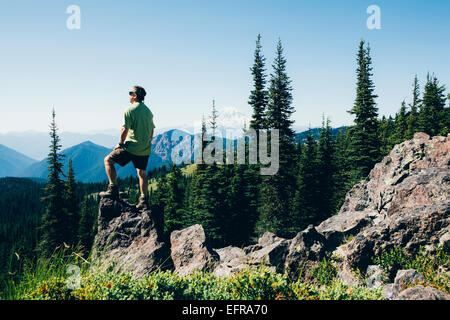 Washington, Gifford Pinchot NF, Goat Rocks Wilderness, Kaskade-Strecke Stockfoto