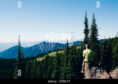 Washington, Gifford Pinchot NF, Goat Rocks Wilderness, Kaskade-Strecke Stockfoto