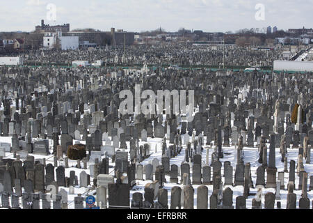 Washington-Friedhof ist eine alte, historische, überwiegend jüdischen Beerdigung Boden in Brooklyn, New York, USA. Der Friedhof stammt bac Stockfoto