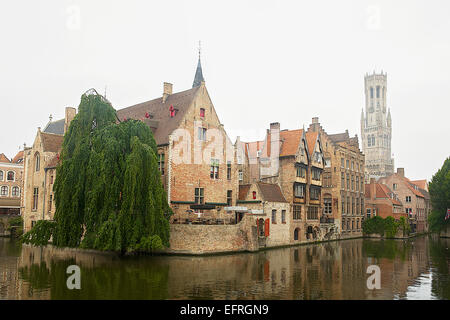 Dijver Canal, Brügge, Belgien Stockfoto