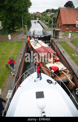 Sperren Sie in Plau, Mecklenburg, Pommern, Deutschland, Europa Stockfoto