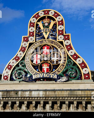 Detail der Blackfriars Railway Bridge, London, UK Stockfoto