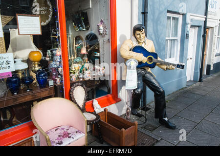 Machynlleth Marktstadt am wöchentlichen Markttag statt mittwochs in Powys, Mid Wales, Wales Stockfoto