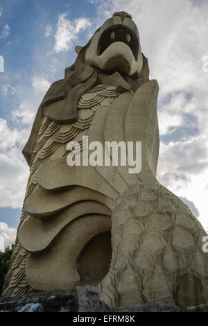 Riesige Singapur Merlion-Symbol auf der Insel Sentosa Stockfoto
