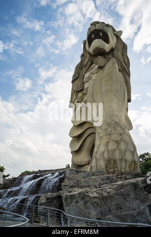 Riesige Singapur Merlion-Symbol auf der Insel Sentosa Stockfoto