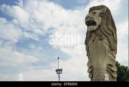 Riesige Singapur Merlion-Symbol auf der Insel Sentosa Stockfoto