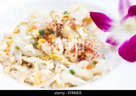 Closeup gebratene Nudeln mit Schweinefleisch, Fotoarchiv Stockfoto