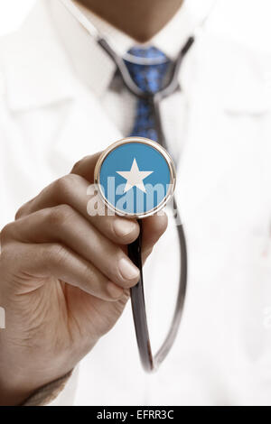 Stethoskop mit Nationalflagge konzeptionellen Serie - Somalia Stockfoto