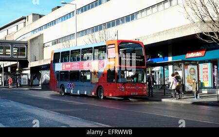 Nottingham City Transportbus Abholer England UK Stockfoto