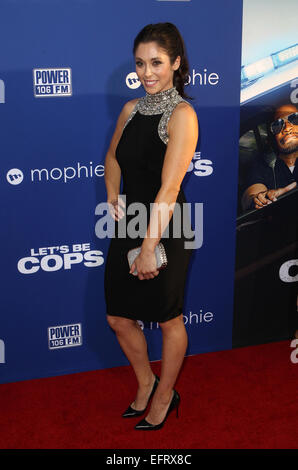 "Seien wir Cops" Los Angeles Premiere - Arrivals Featuring: Jessica Luza Where: Hollywood, Kalifornien, USA bei: 8. August 2014 Stockfoto