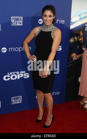 "Seien wir Cops" Los Angeles Premiere - Arrivals Featuring: Jessica Luza Where: Hollywood, Kalifornien, USA bei: 8. August 2014 Stockfoto