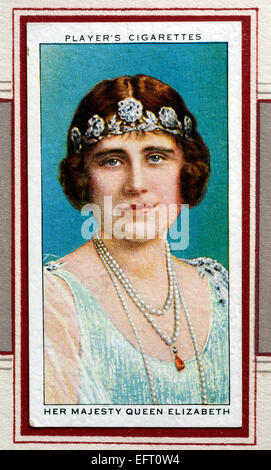 Karte des Spielers Zigarette - Her Majesty Queen Elizabeth Stockfoto