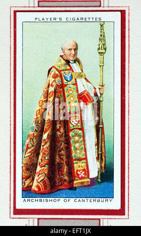 Karte des Spielers Zigarette - Erzbischof von Canterbury Stockfoto