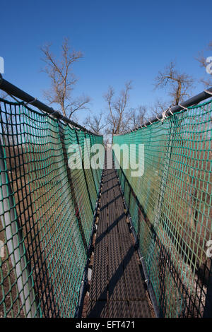 Tibetanische Brücke im Wildlife Park Tessin, Lombardei Stockfoto