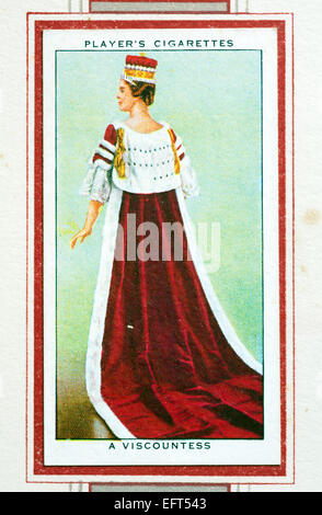 Karte des Spielers Zigarette - A Vicomtesse Stockfoto