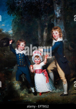 Porträt von Kindern von Lord George Cavendish, von links nach rechts 1790 Sir Thomas Lawrence 1769-1830 UK Vereinigtes Königreich England englische britische Großbritannien Stockfoto