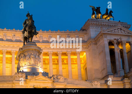 Detail des Vittoriano Denkmals. Piazza Venezia. Rom, Italien Stockfoto