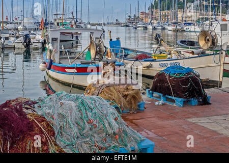 Boote im Hafen Sanary Sur Mer Provence Frankreich Stockfoto
