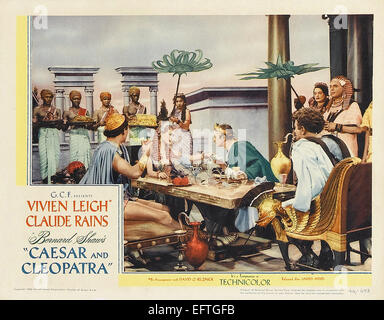 Cäsar und Cleopatra - Caude Rains - Vivien Leigh - Filmplakat Stockfoto